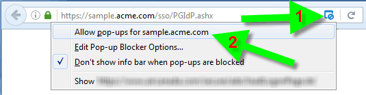 Disabling Firefox Pop-up Blocker